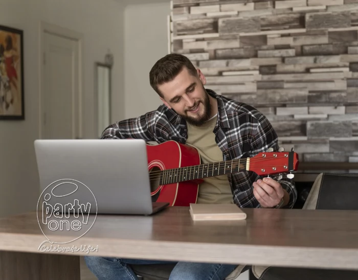 Guitarist on Video Call